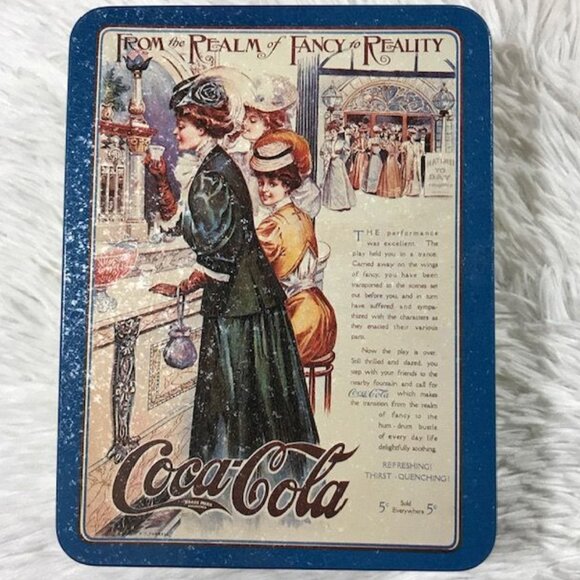 Set of 2 Vintage Coca-Cola 'Realm of Fancy to Reality' + Simplicity Fashion Tins - Picture 10 of 16